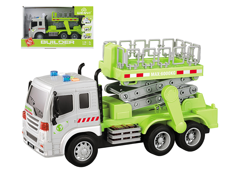 1:16 Friction Green New Energy Vehicle(Light And Sound)