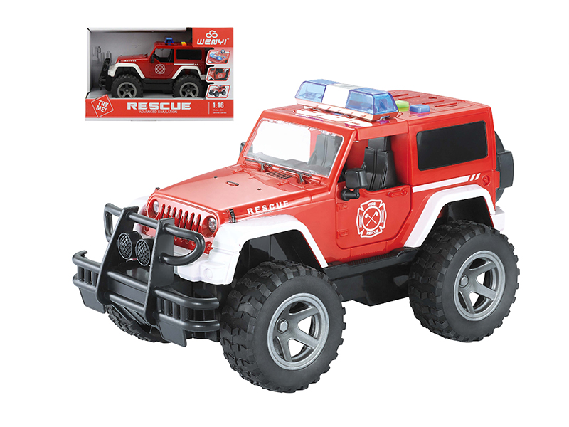 1:16 Friction Police Car(Four Buttons,Light & Sound,Opening Door)