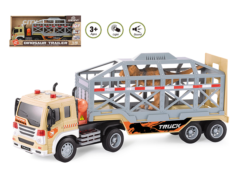 1:16 Friction Dinosaur Trailer(Light & Sound)