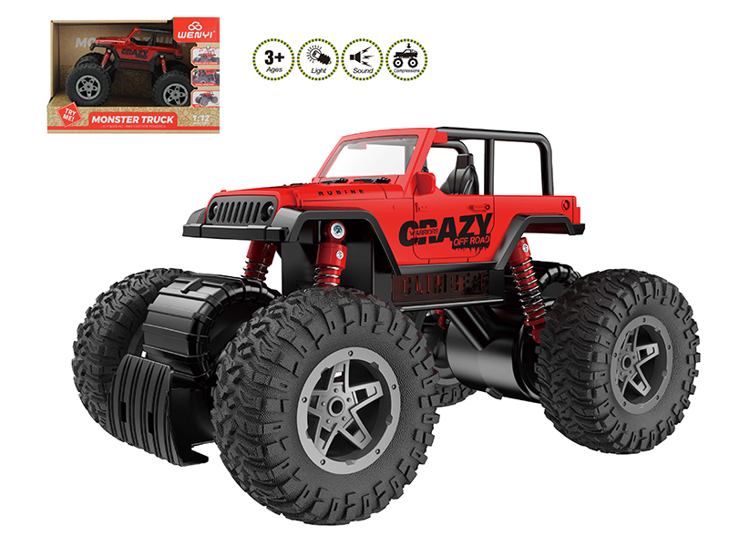 1:12 Friction Cross Country Car(4WD,Compressions,Aseismatic Function)