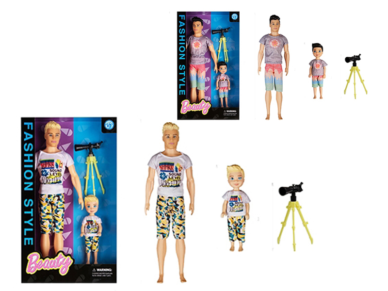 11.5 Inch Live Hand Man With Little Man With Telescope