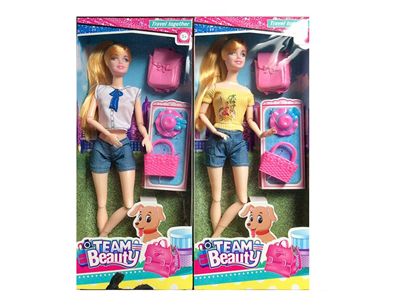 11.5 Inch Solid 11 Joint Casual Fashion Doll With Schoolbag + Hat Handbag