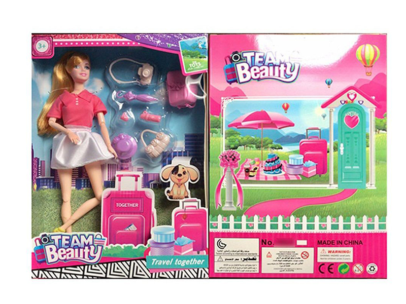 11.5 Inch Solid 11 Joint Casual Fashion Doll With Schoolbag + Blister Accessories