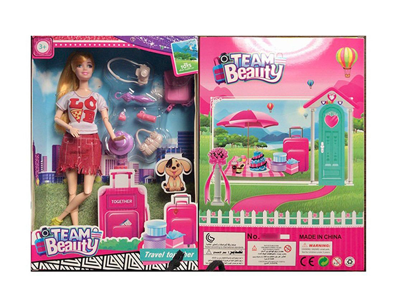 11.5 Inch Solid 11 Joint Casual Fashion Doll With Schoolbag + Blister Accessories