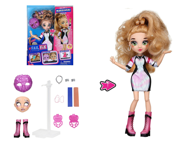 9 Inch 11 Joint Solid 3D Real Eyes Face Changing Makeup Doll Hair With Fragrance