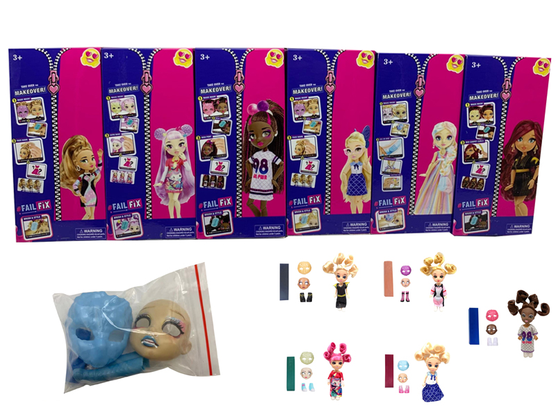 6 Inch Solid 3D Real Eyes Face Changing Makeup Fashion Doll Hair With Fragrance