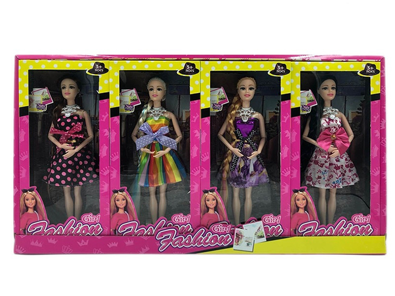 8Pcs 11.5 Inch Solid 9 Joint Fashion Short Skirt Doll Necklace