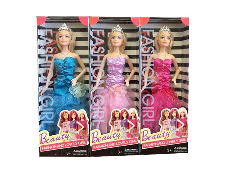 11.5 Inch Solid Evening Dress Doll With Crown