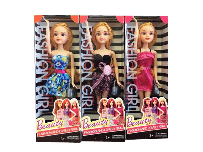 11.5 Inch Solid 3D Real Eye Fashion Doll With Handbag