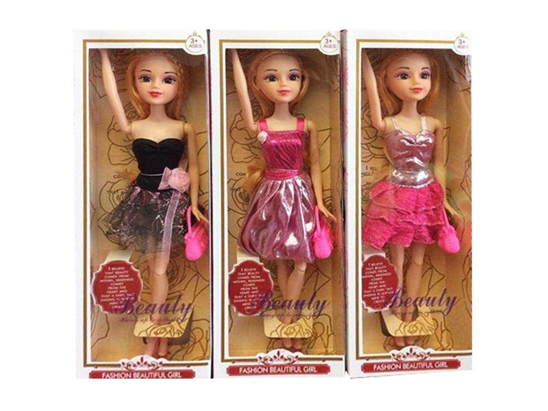 11.5 Inch Solid 3D Real Eye Fashion Doll With Handbag