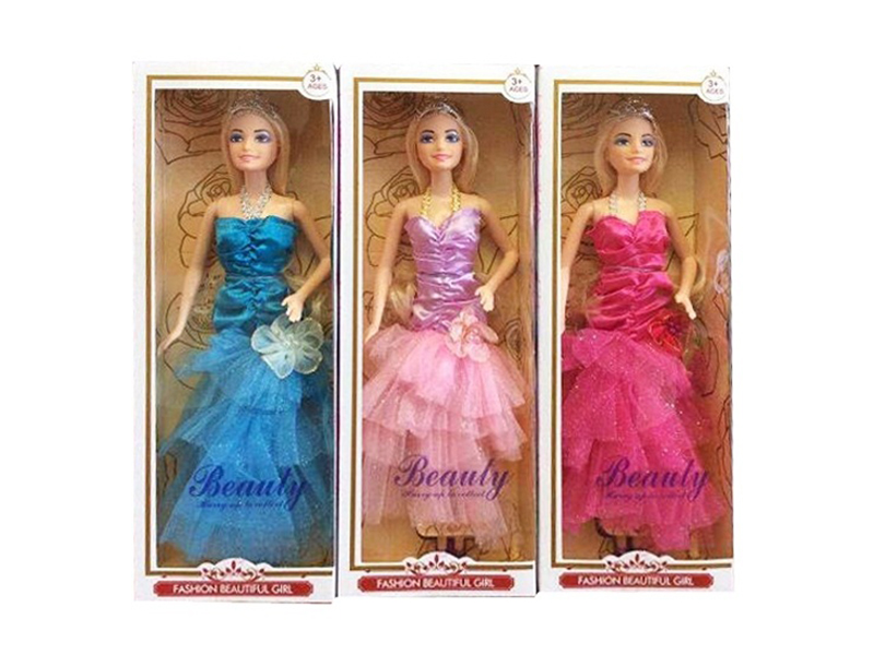 11.5 Inch Solid Evening Dress Doll With Crown