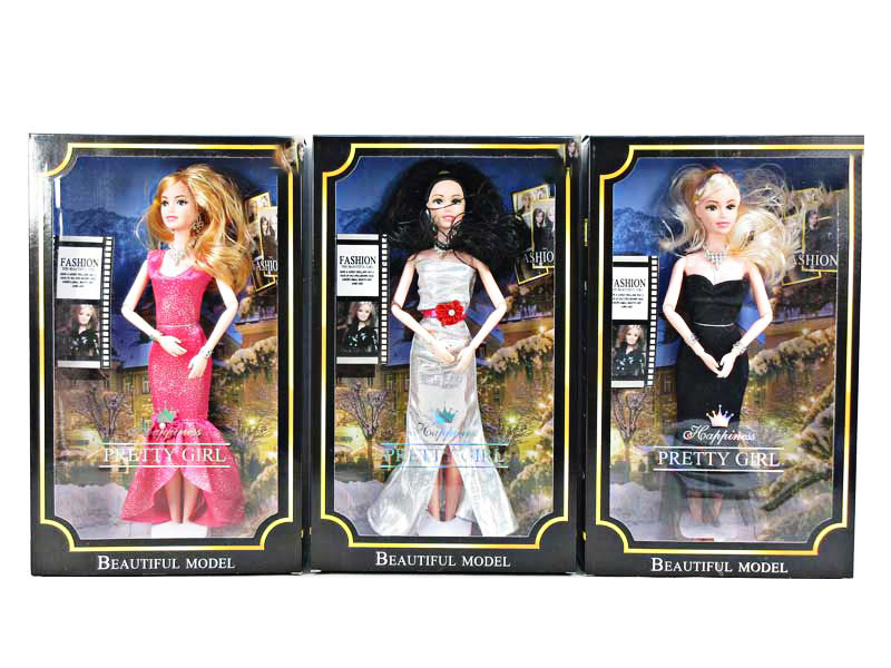 11.5 Inch Solid 9 Joint 3 Color Dress Fashion Doll
