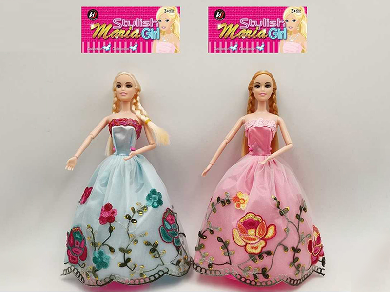 11.5 Inch Solid Long Hair Joint Princess Dress Doll