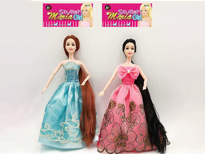 11.5 Inch Solid Long Hair Joint Princess Dress Doll