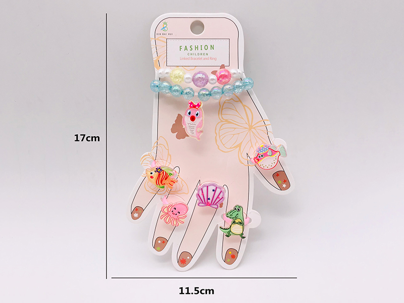 Girl Jewelry - Ocean Series Bracelet Ring Set