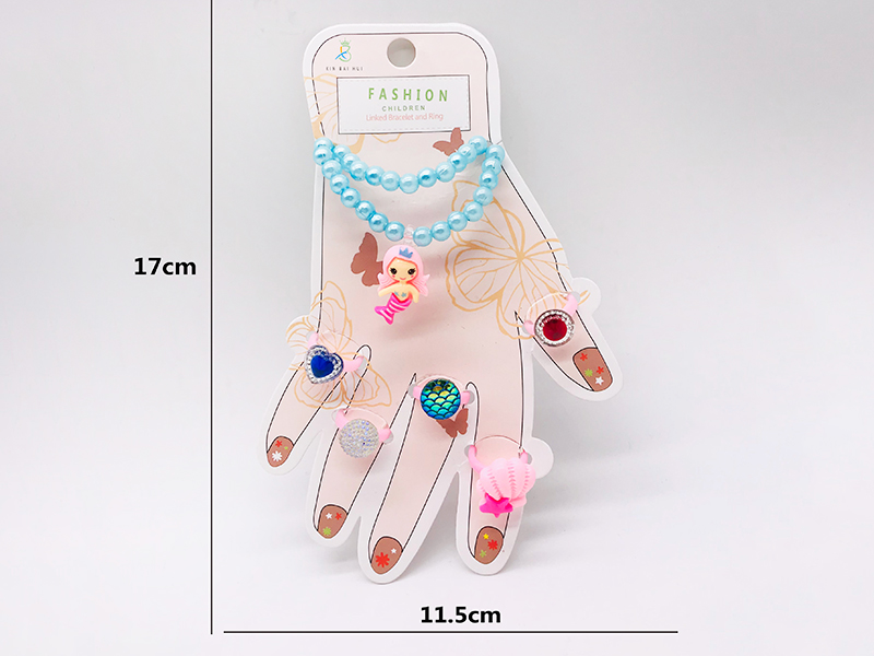 Girl Jewelry - Mermaid Bracelet Ring Set