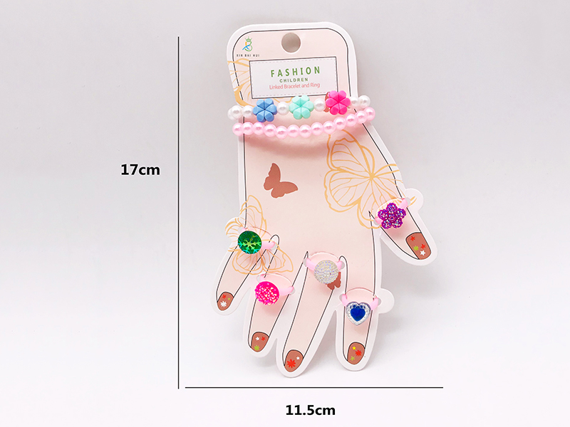 Girl Jewelry - Bracelet Ring Set