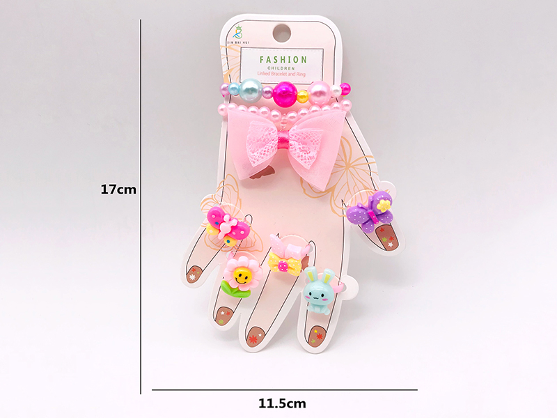 Girl Jewelry - Bracelet Ring Set