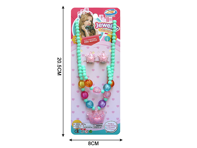 Girl Jewelry - Necklace Earclip 4PCS