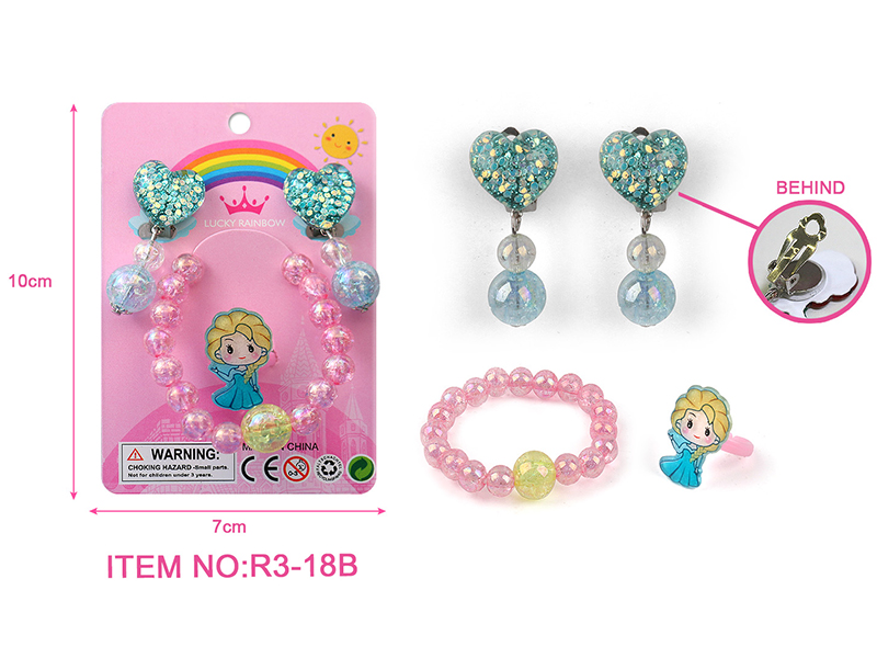 Girl Jewelry - Earclip ,Bracelet Set