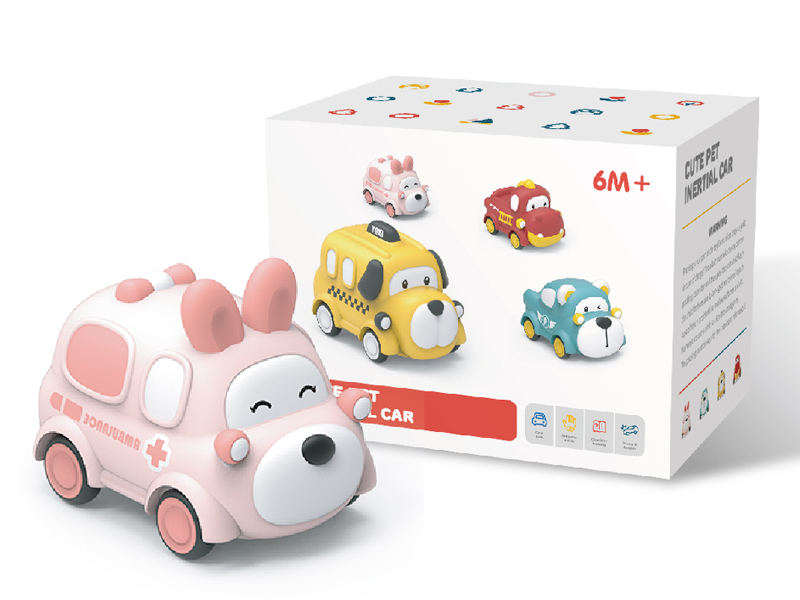 Soft Rubber Rabbit Pull Back Car