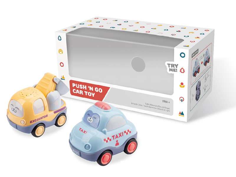 Friction Vehicle With Sound And Light (Digging Vehicle + Taxi)