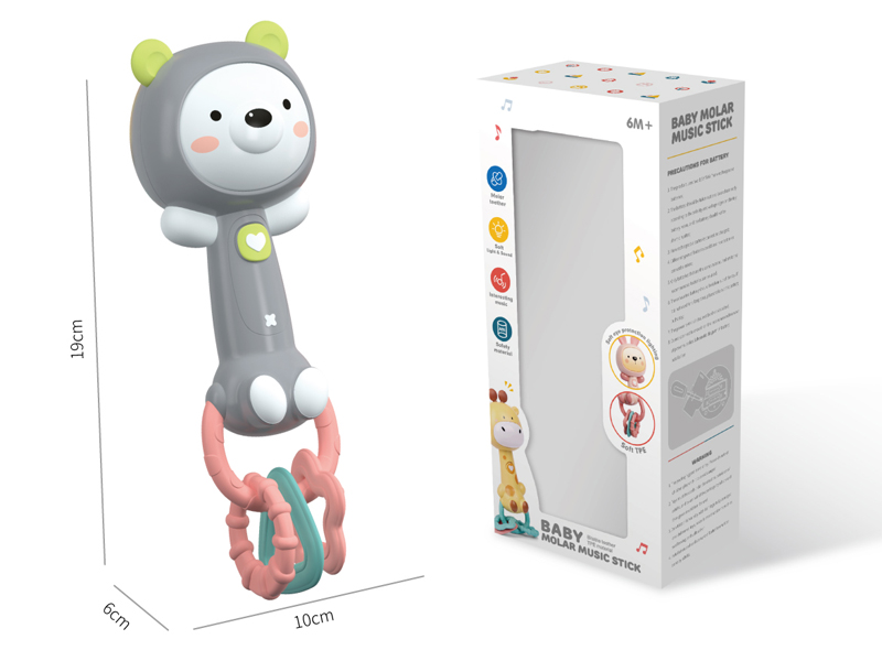 Bear music stick with light music