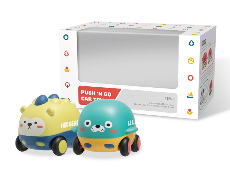 Friction Car (Hedgehog + Sea Lion) With Light And Music