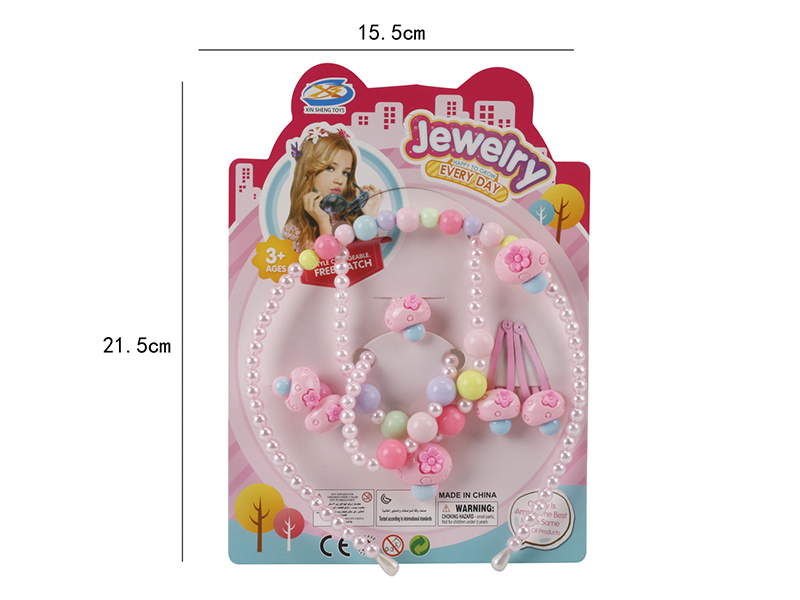 Girl Jewelry - Necklace,Bracelet,Head Hoop Ornaments 7PCS