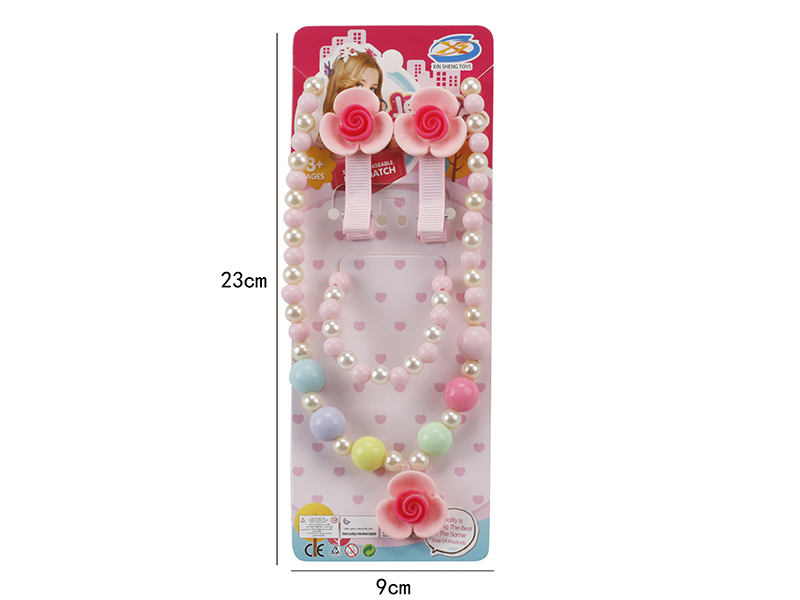 Girls Jewelry - Hairpin Necklaces Four Piece Set