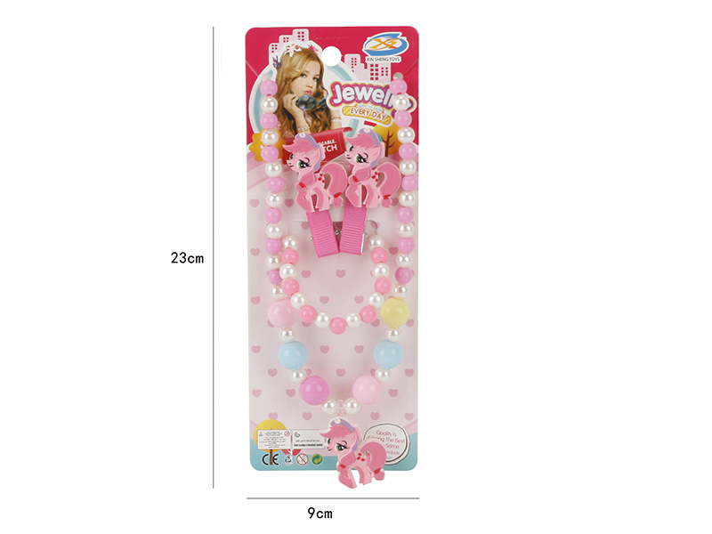 Girls Jewelry - Hairpin Necklaces Four Piece Set