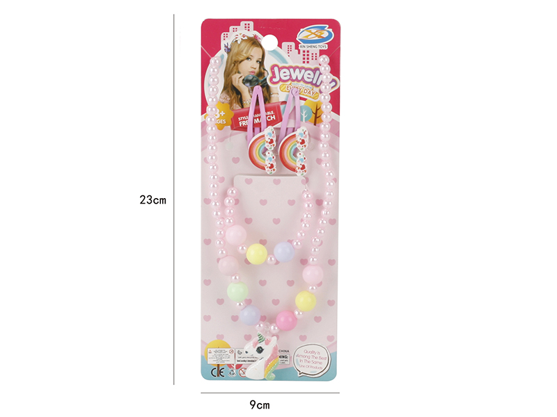 Girls Jewelry - Unicorn Hairpin Necklaces Four Piece Set