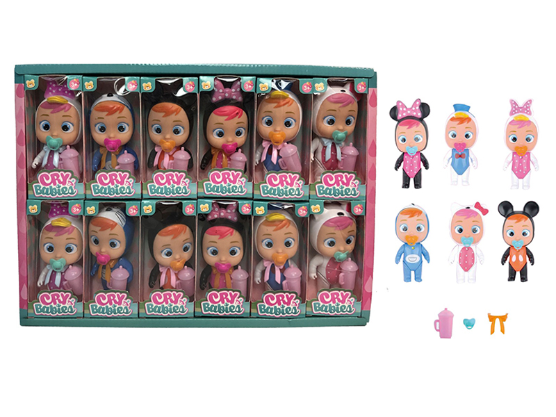 12PCS 5.5 Inch Solid Crying Doll