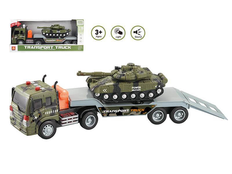 1:16 Friction Military Trailer (Sound And Light)