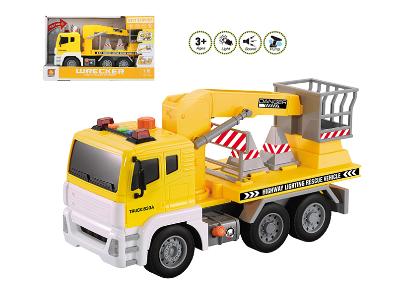 1:12 Friction Highway Lighting Rescue Vehicle(Sound And Light,Pump)