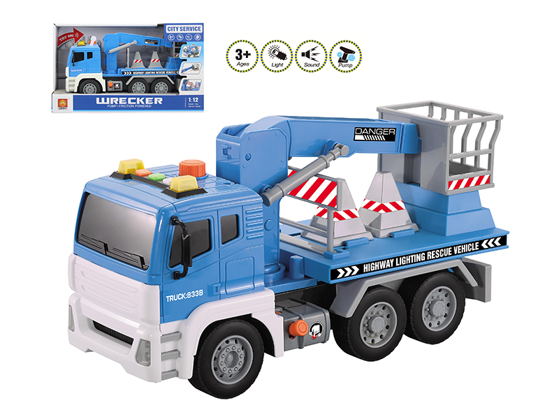 1:12 Friction Highway Lighting Rescue Vehicle(Sound And Light,Pump)