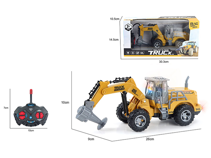 1:30 R/C 4CH High Arm Cutting Engineering Vehicle With Light