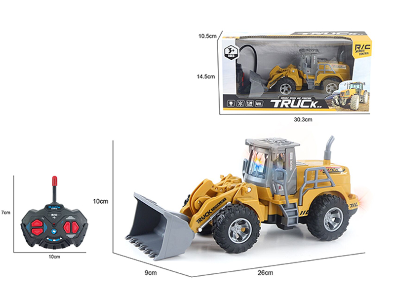 1:30 R/C 4CH Flat Arm Bulldozer With Light