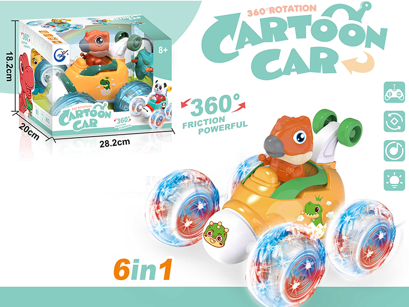 4-Channel Remote Control Dinosaur Stunt Car