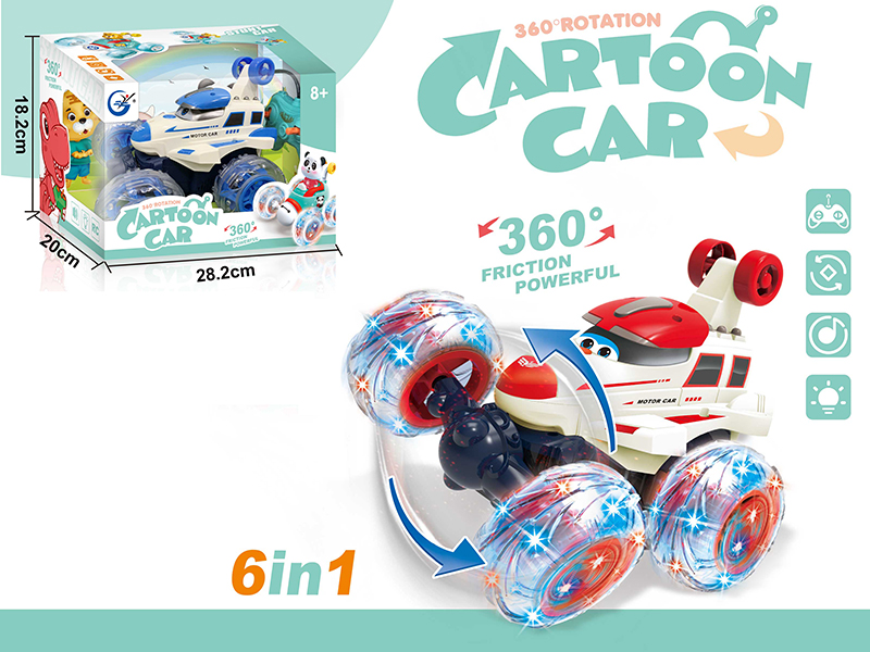 4-Channel Remote Control Cartoon Stunt Car