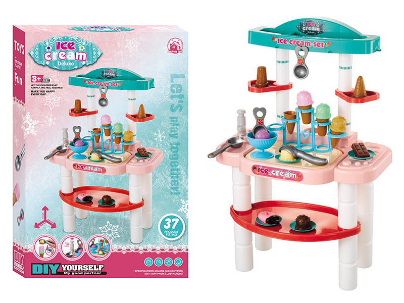 Ice Cream Table (Faucet Manual Water Out) 37pcs