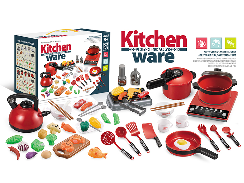 Simulation Large Kitchen Toys 52pcs