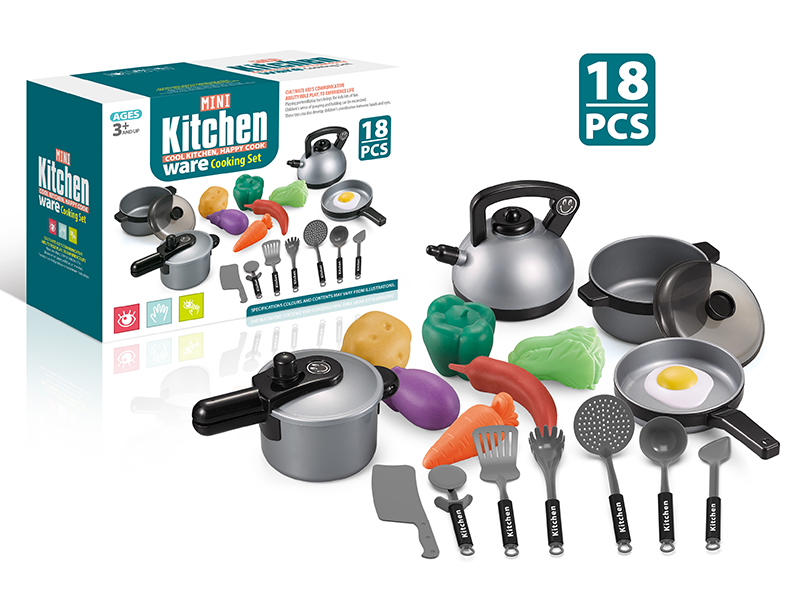 Simulated Middle Size Kitchen Toys 18pcs