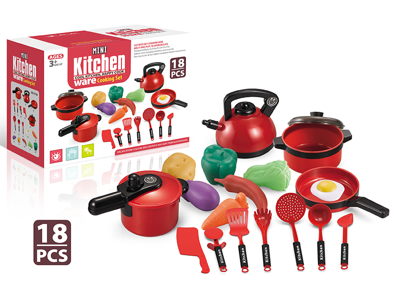 Simulated Middle Size Kitchen Toys 18pcs