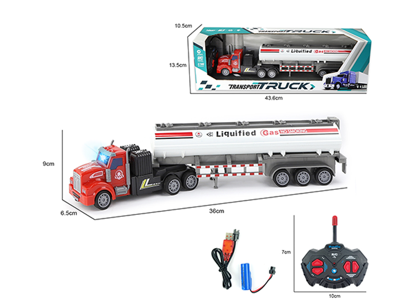 1:48 R/C 4Ch Long Head Tank Trailer With Light