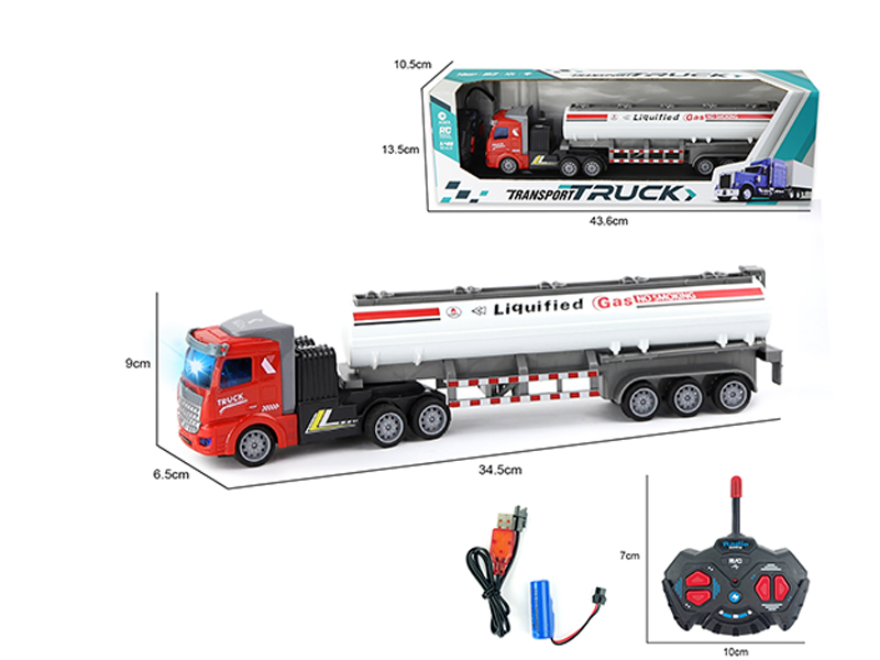1:48 R/C 4CH Flat Head Tank Trailer With Light