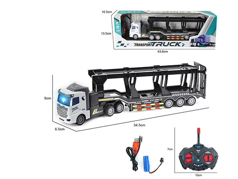 1:48 R/C 4CH Flat Head Double Deck Trailer With Light