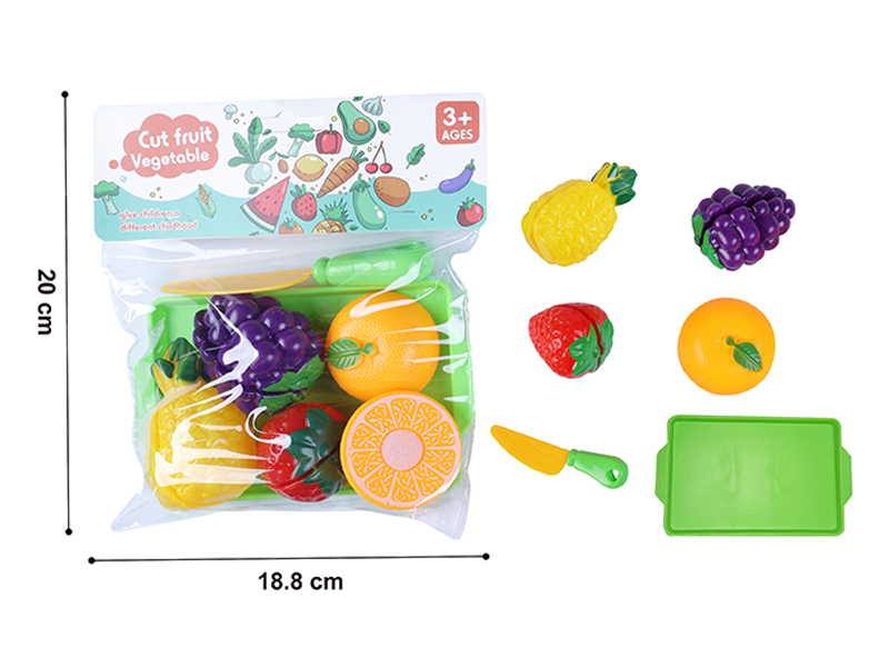 6PCS Fruit Storage Tray Toy Set