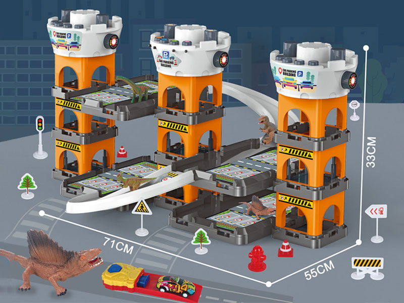 Parking Lot Building Dinosaur Version