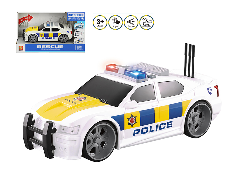 1:16 Friction Police Car(Light & Sound)